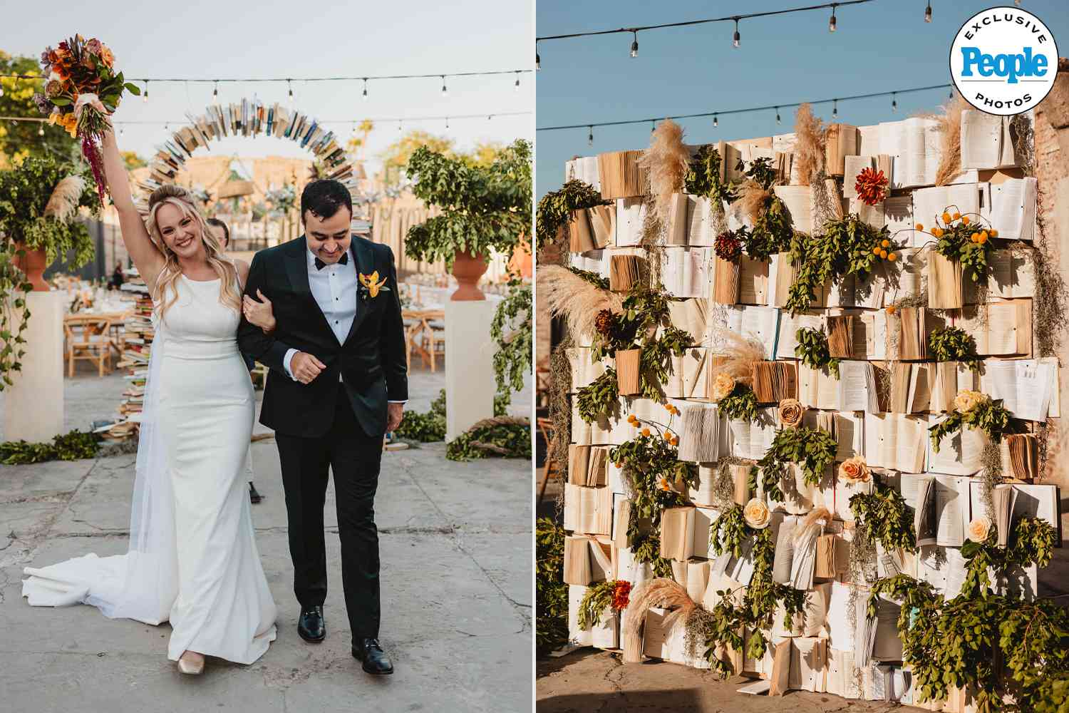 Literary Love: Half a Million Books Celebrate Hannah and Omar’s Whimsical Wedding