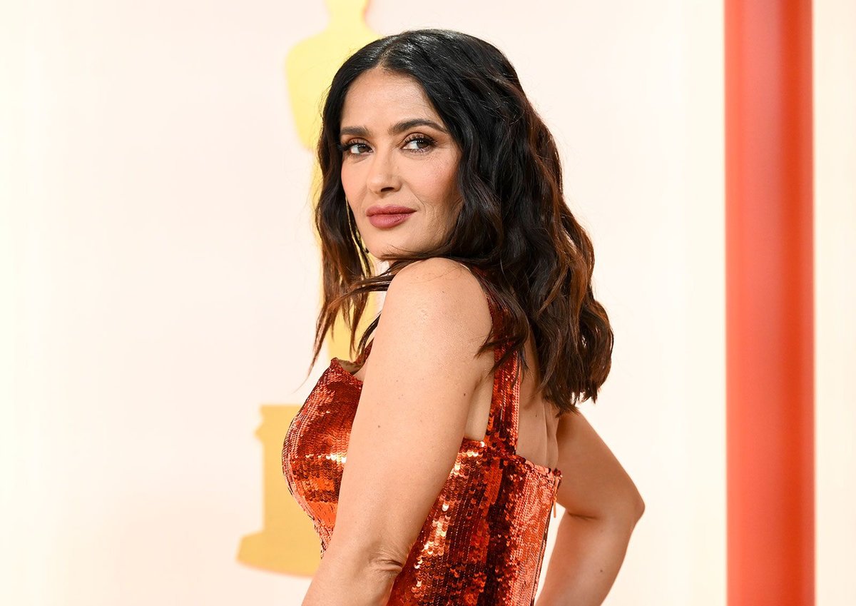 Salma Hayek Struts Her Stuff in Stunning Leopard-Print Swimsuit