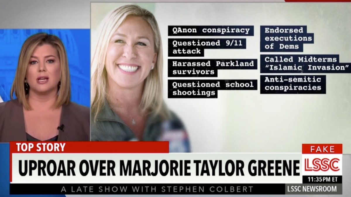 Stephen Colbert’s Hilarious Take on Marjorie Taylor Greene’s English Skills