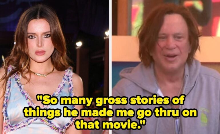 Bella Thorne’s Shocking Claims About Mickey Rourke: A Cautionary Tale of Hollywood Chaos