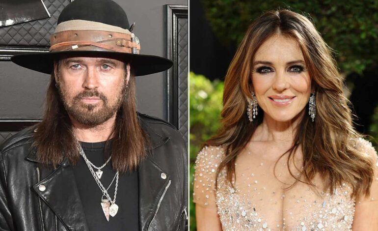 Billy Ray Cyrus and Elizabeth Hurley Spotted in Romantic Airport Kiss