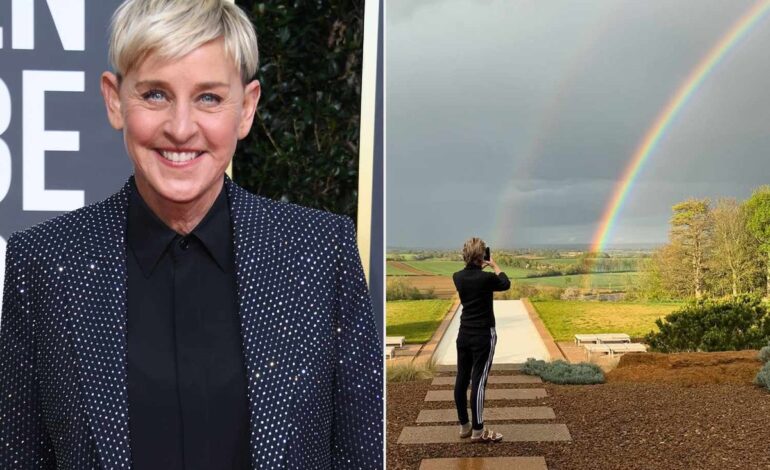 Ellen DeGeneres Embraces Rainbow at Charming English Estate