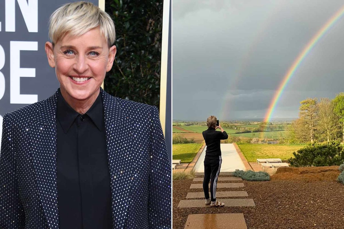 Ellen DeGeneres Embraces Rainbow at Charming English Estate