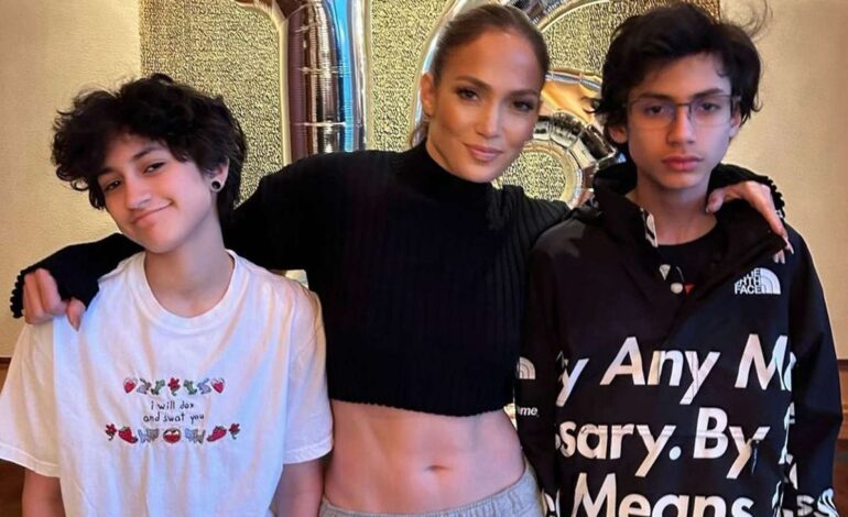 Jennifer Lopez’s Rare FaceTime Selfie with Twins Max and Emme Shows Her Working Mama Moves