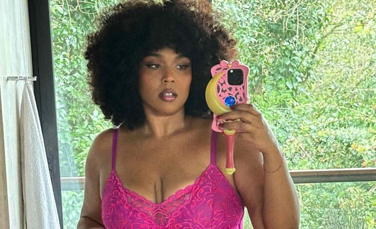 Lizzo Flaunts Sleeker Silhouette in Lace Lingerie Selfie