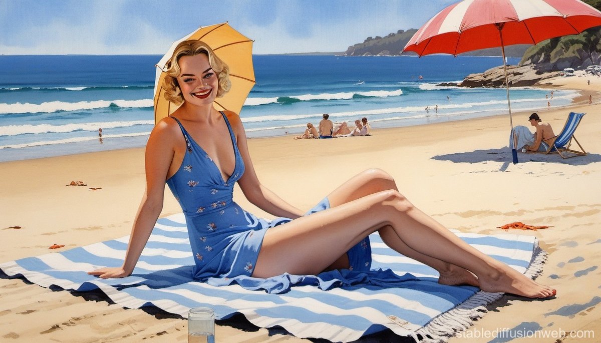 Margot Robbie’s Beach Glow: Unpacking Her Bikini and ‘Mama’ Necklace Moment