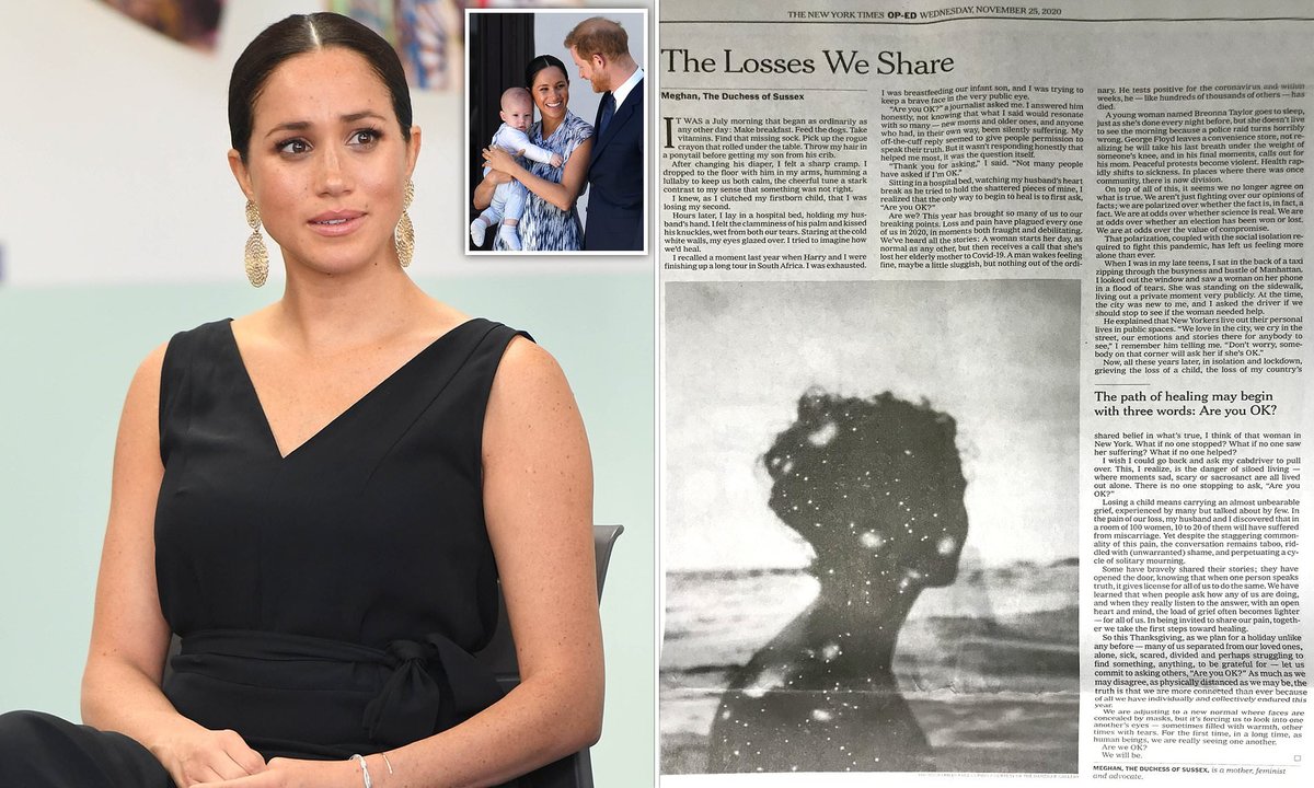 Meghan Markle Opens Up About Emotional Detachment During Miscarriage