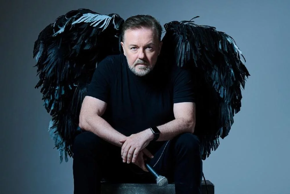 Ricky Gervais’ ‘Mortality Tour’: Comedy’s Dark Prophet Serves Up Laughter and Existential Dread
