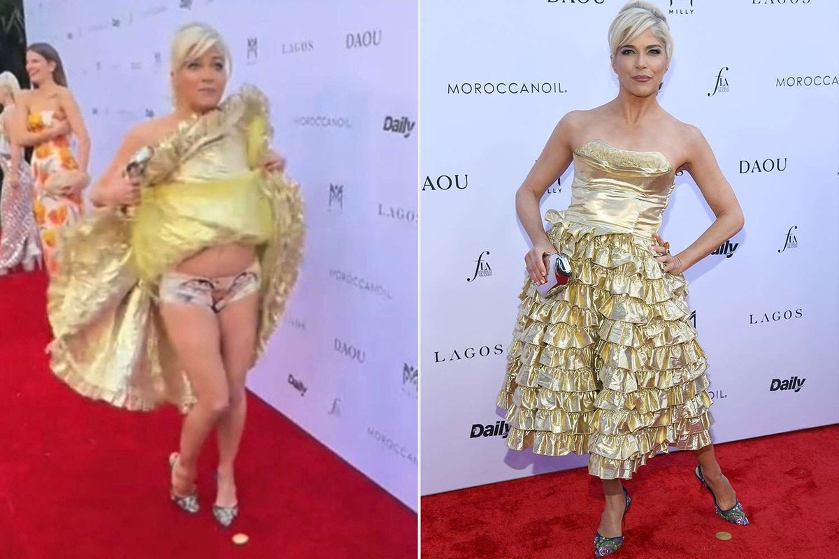 Selma Blair’s Cheeky Red Carpet Moment: Fashion, Humor, and Unexpected Underwear Reveal
