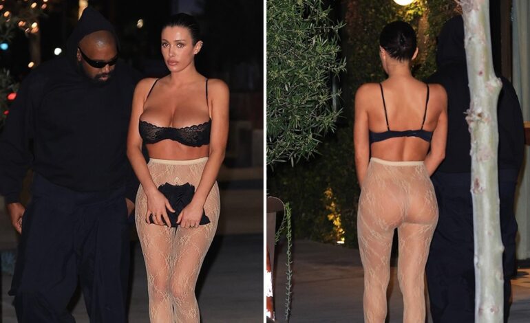 Bianca Censori’s Black Lingerie Moment: Fishnets, Stilettos & Style Breakdown