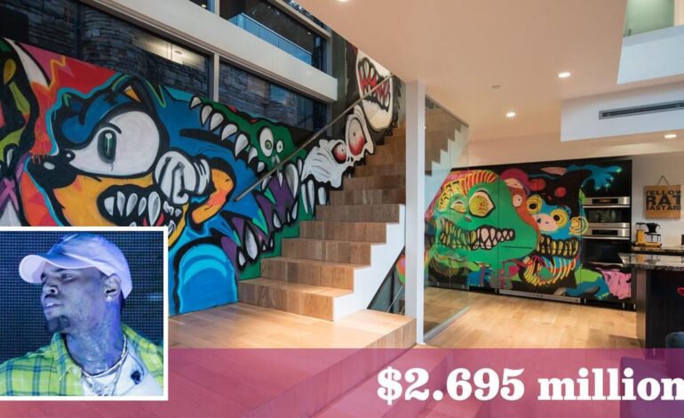 Chris Brown’s Graffiti-Painted LA Gem Returns to Market