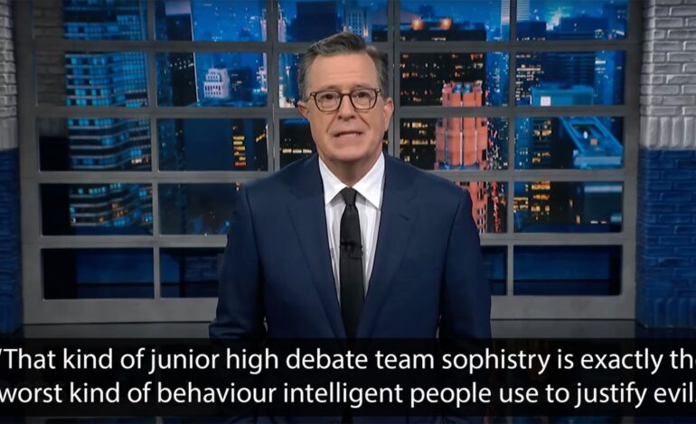 Colbert Blasts Vance’s Vatican Dating Hacks