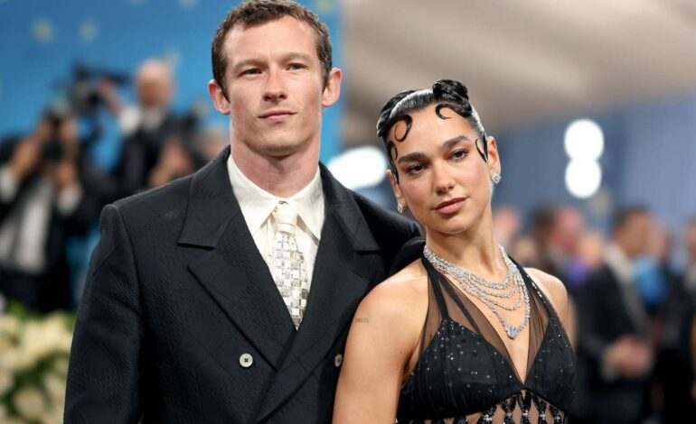 Dua Lipa and Callum Turner Play It Safe at the Met Gala