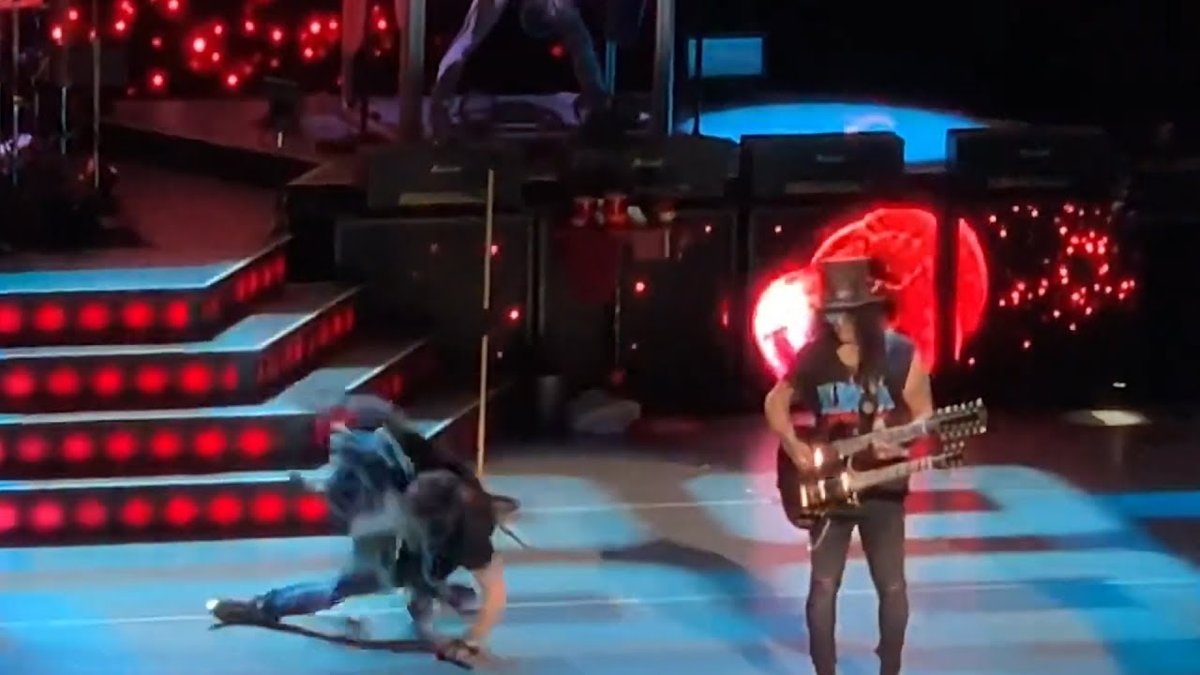 Gravity Meets Glamour: Axl Rose’s Greatest Onstage Wipe-Outs
