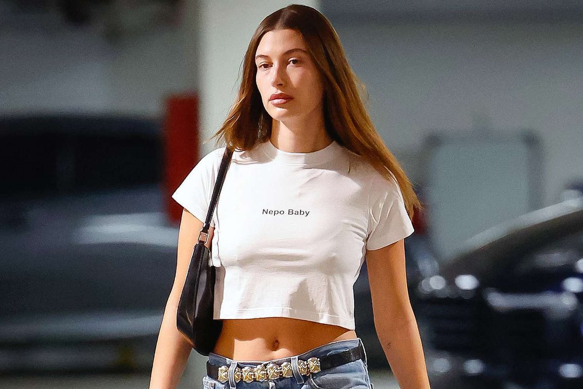 Hailey Bieber Dazzles in Dress Crafted from 500 Watch Bands—Yes, Really