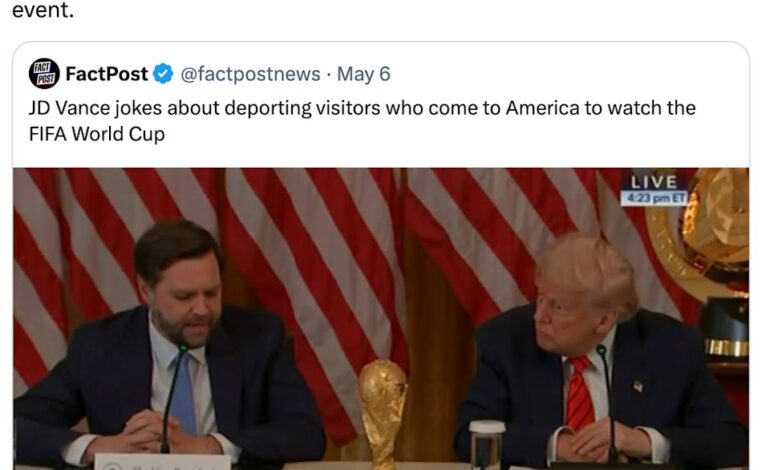 JD Vance’s World Cup Deportation ‘Joke’ Ignites Outrage