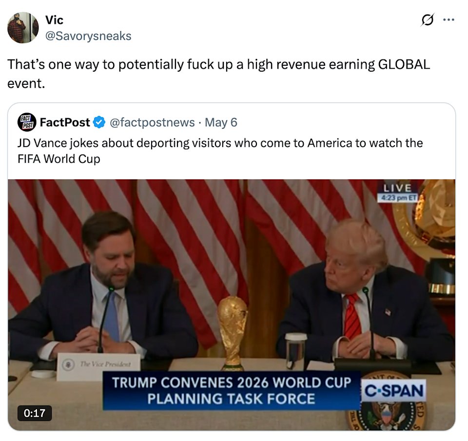JD Vance’s World Cup Deportation ‘Joke’ Ignites Outrage