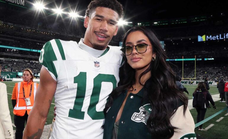 Jets’ Allen Lazard Proposes to Former Miss Peru Camila Escribens in Seaside Fairytale
