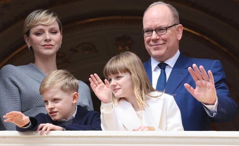 Monaco Twins Shine at First Communion in Regal White Ceremony