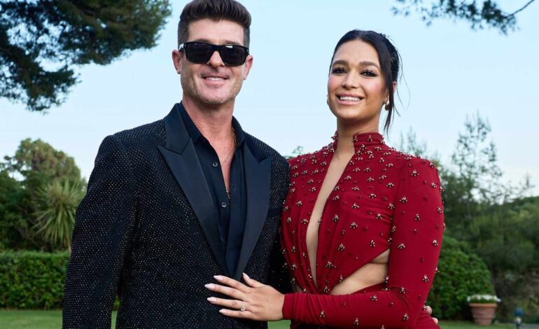 Robin Thicke and April Love Geary Seal Six-Year Engagement with Sun-Kissed Malibu Nuptials