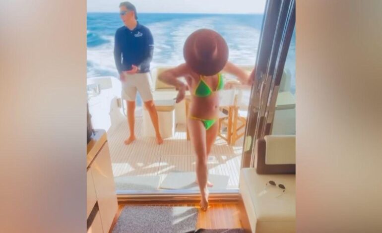 Britney Spears Turns Heads in Yellow-Green Bikini During Viral Boat Dance Video