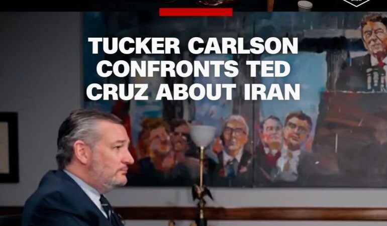 Carlson Calls Cruz ‘Sleazy Feline’ in Eye-Opening Iran Debate