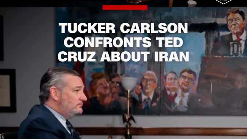 Carlson Calls Cruz ‘Sleazy Feline’ in Eye-Opening Iran Debate