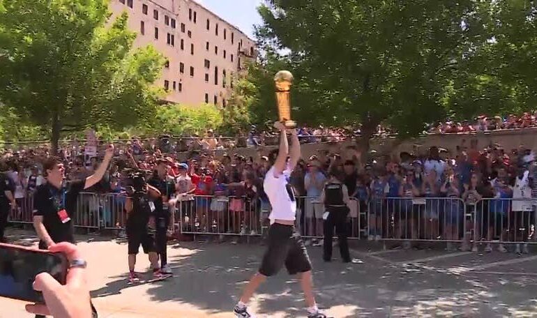 Caruso Schools OKC on Champagne Fails After Finals Triumph