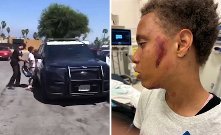 Chaos Erupts: Protester’s Daring Throw Meets Unlikely Foe in L.A.