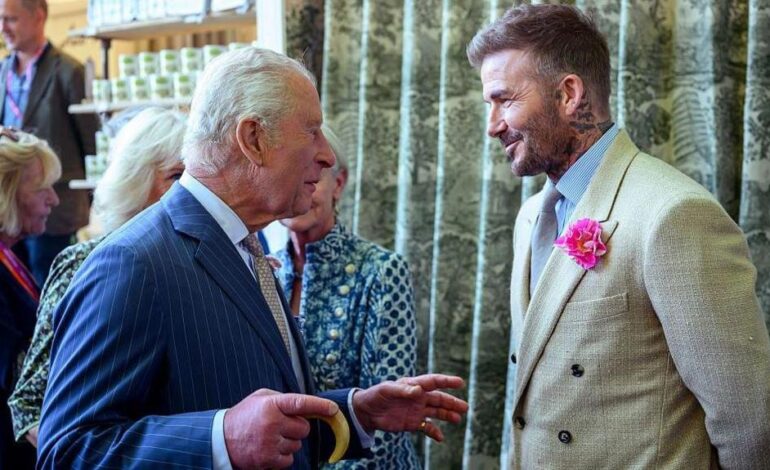 Courtly Cheers: David Beckham Receives His Knighting from King Charles