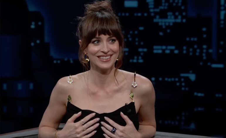 Dakota Johnson’s Slit Dress Hijacks Jimmy Fallon Interview