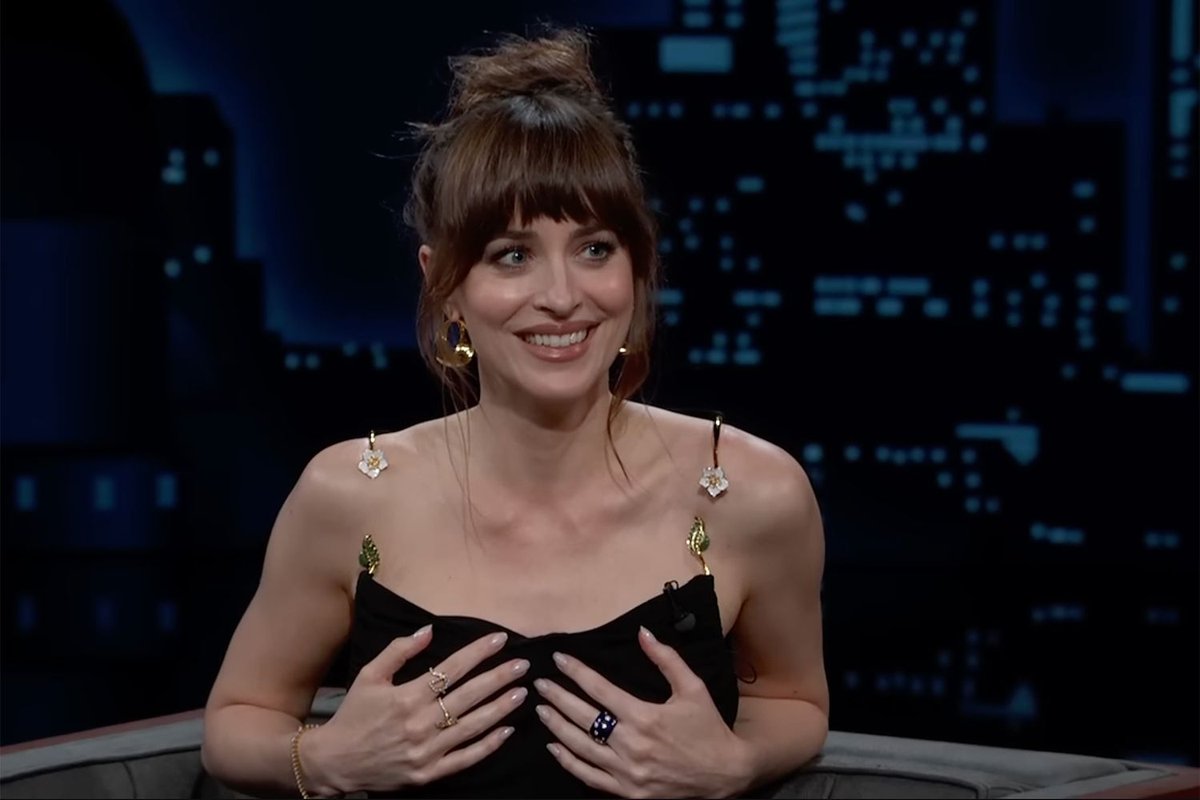 Dakota Johnson’s Slit Dress Hijacks Jimmy Fallon Interview