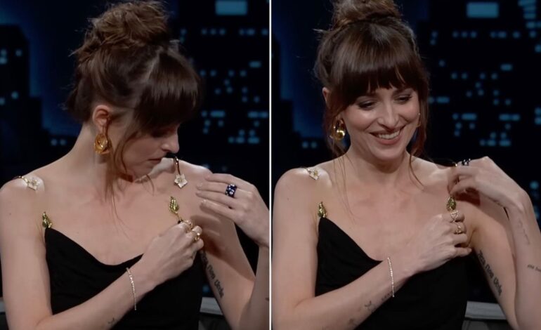 Dakota Johnson’s Tonight Show Near-Miss Puts Spotlight on Effortless Style