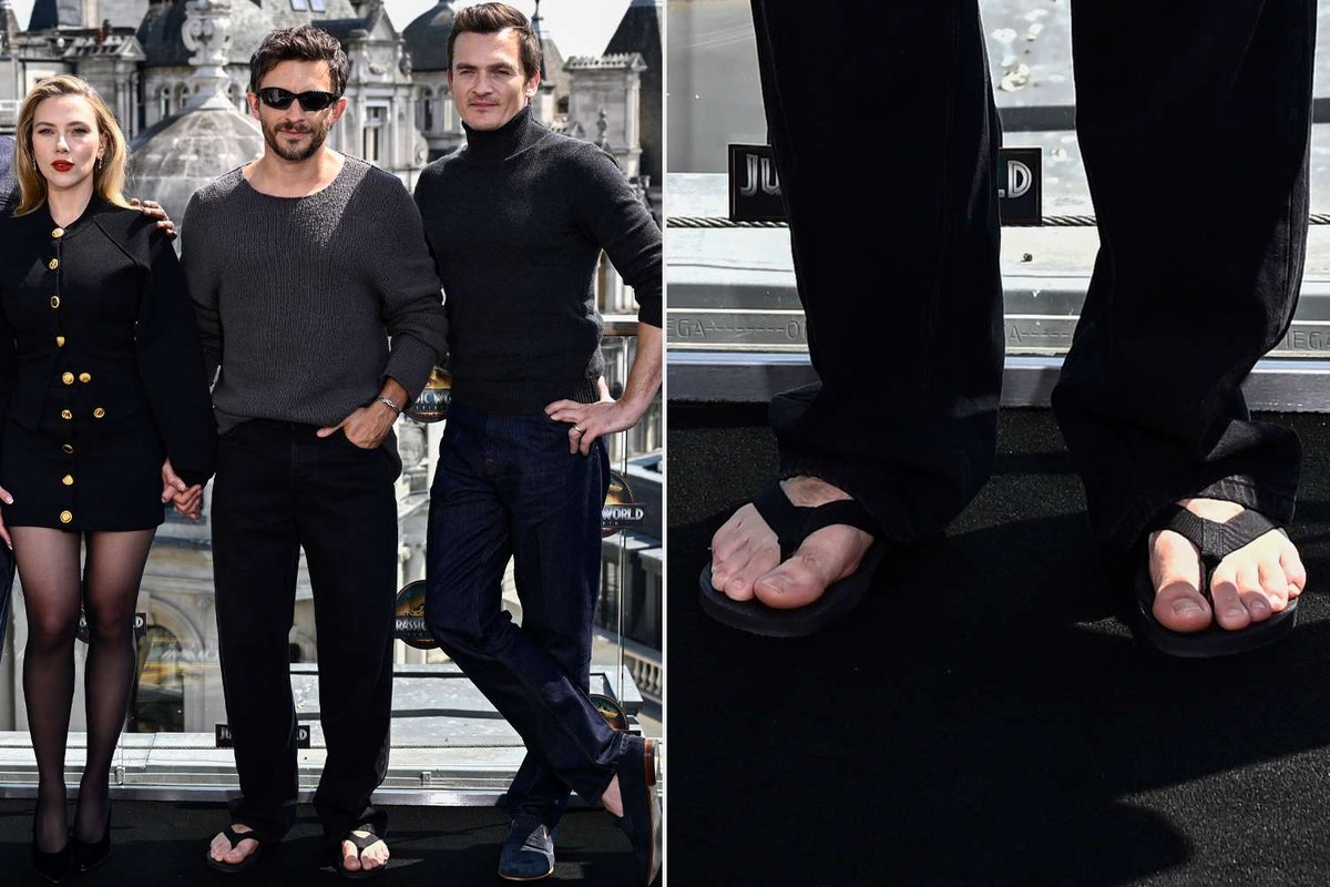 Jonathan Bailey’s Flip-Flops Spark Jurassic World Red Carpet Feud