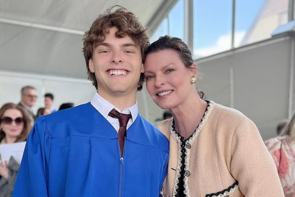 Linda Evangelista’s Rare Snapshot: Son Augustin’s High School Triumph
