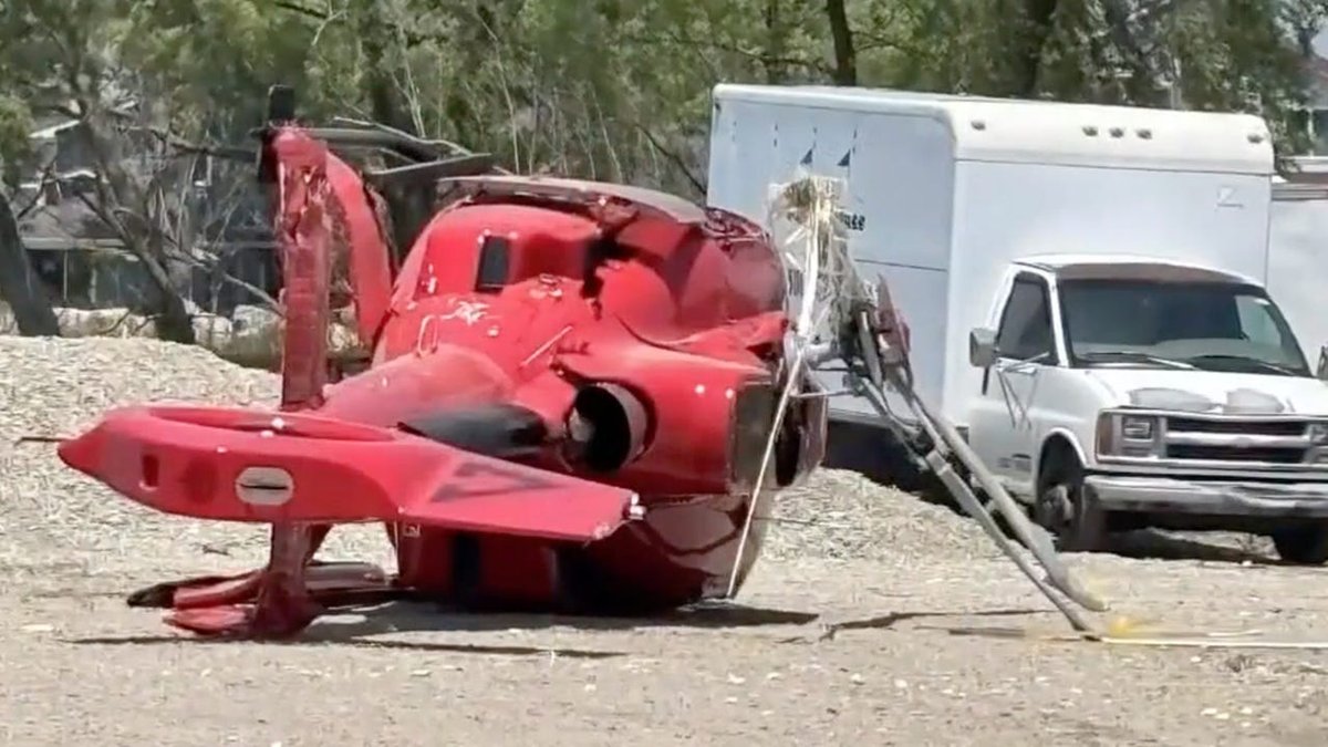 Michigan Lakeside Helicopter Crash Caught in Spectacular Slow-Mo Flip
