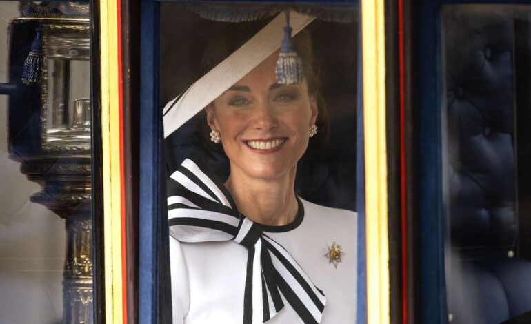 Sky-Blue Splendor: Kate Middleton Shines at Trooping the Colour 2024
