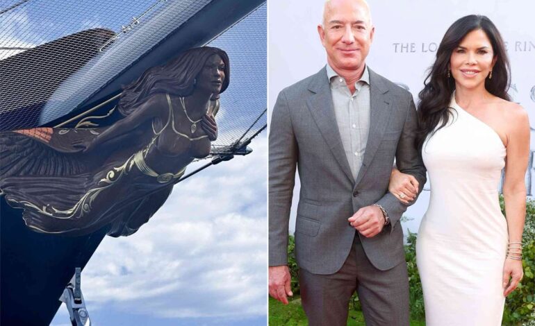 Venice Debuts Floating Statues of Bezos and Sánchez Ahead of $10M Wedding