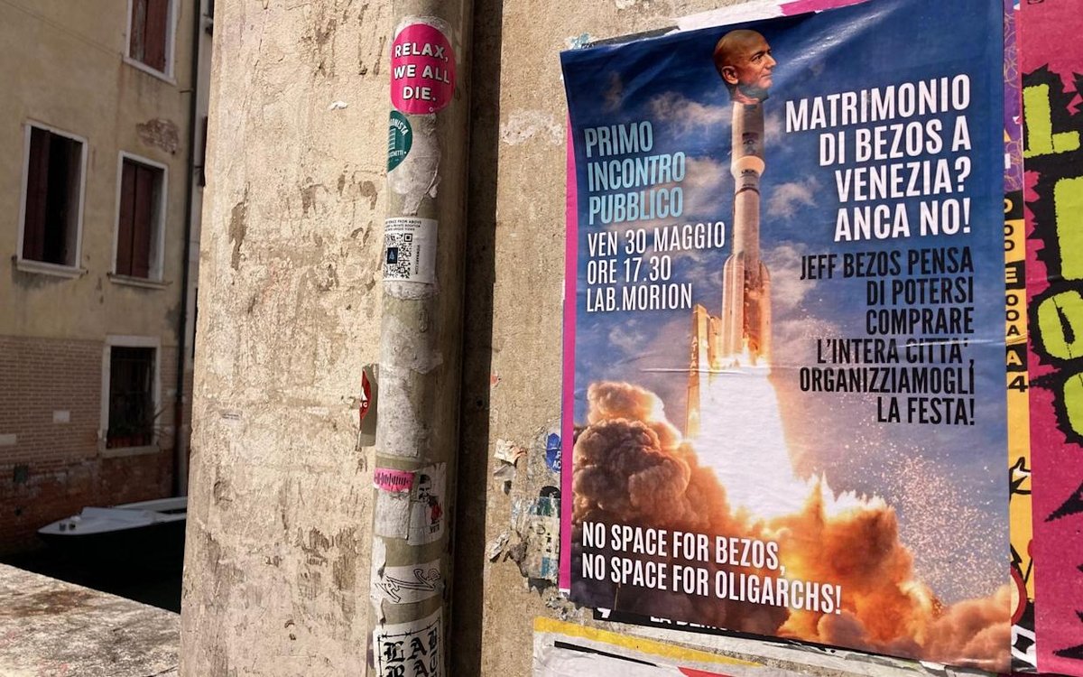 Venice Locals Rebel Against Jeff Bezos’ Lavish Wedding Plans