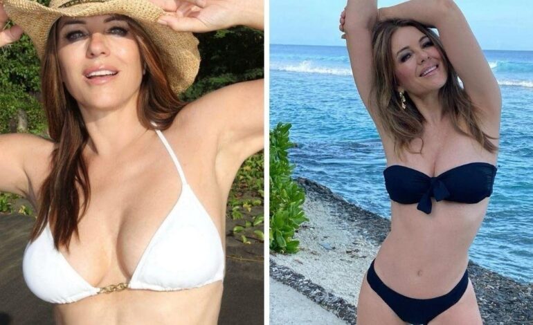 Elizabeth Hurley Goes Full Leopard in Swimsuit, Dishes Unfiltered on Billy Ray Romance