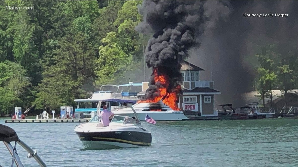 Embers on Lake Lanier: 4th of July Boat Blaze Caught on Video