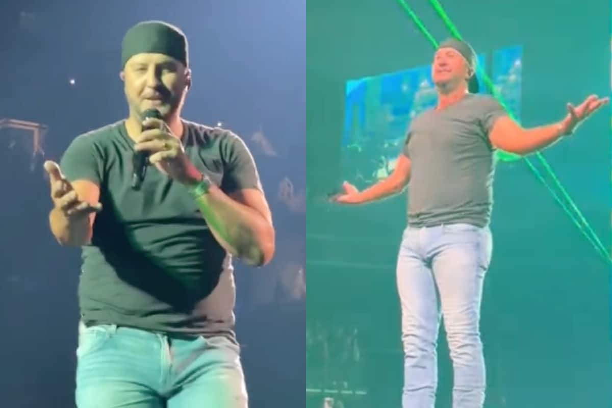 Flying Object Smacks Luke Bryan During State Fair Performance