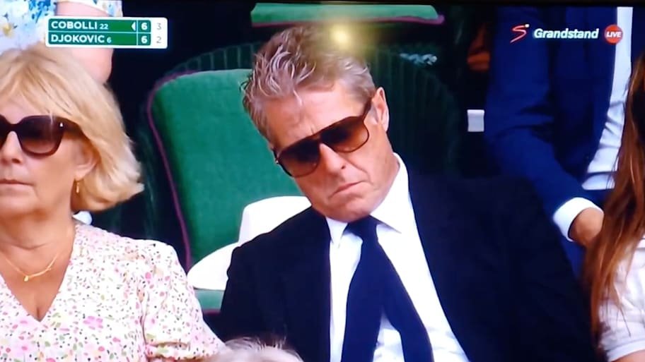 Hugh Grant’s Royal Box Power Nap Sparks Wimbledon Buzz