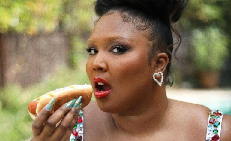 In Fiery Red, Lizzo Declares Hot Dog Hunger