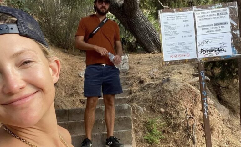 Kate Hudson’s Sun-Kissed Greek Getaway With Bingham and Rani!