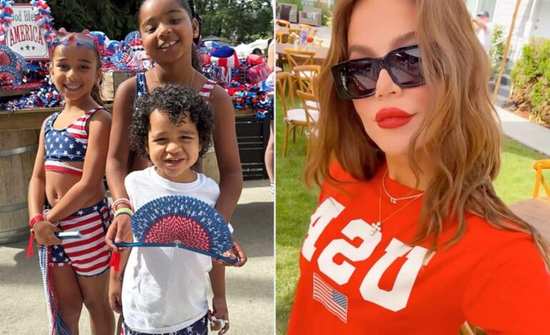 Khloé Kardashian’s Star-Spangled Block Party with True and Tatum