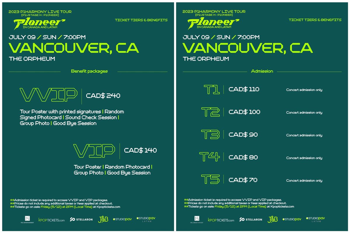 P1Harmony 2025 Tour Ticket Prices Revealed: Cheapest Seats from $49.50