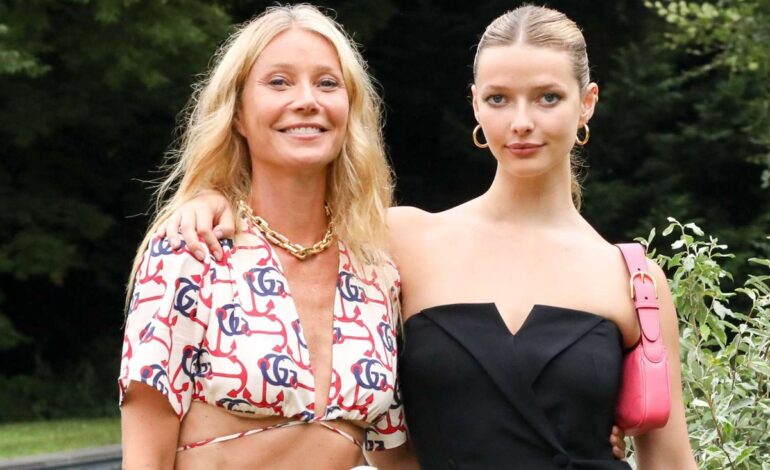 Apple Martin Dazzles in Gingham Bikini During Hamptons Beach Outing