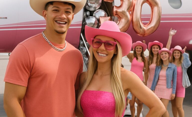 Brittany Mahomes Kicks Off 30th With Pink Cowgirl Jet Party And A-List Energy