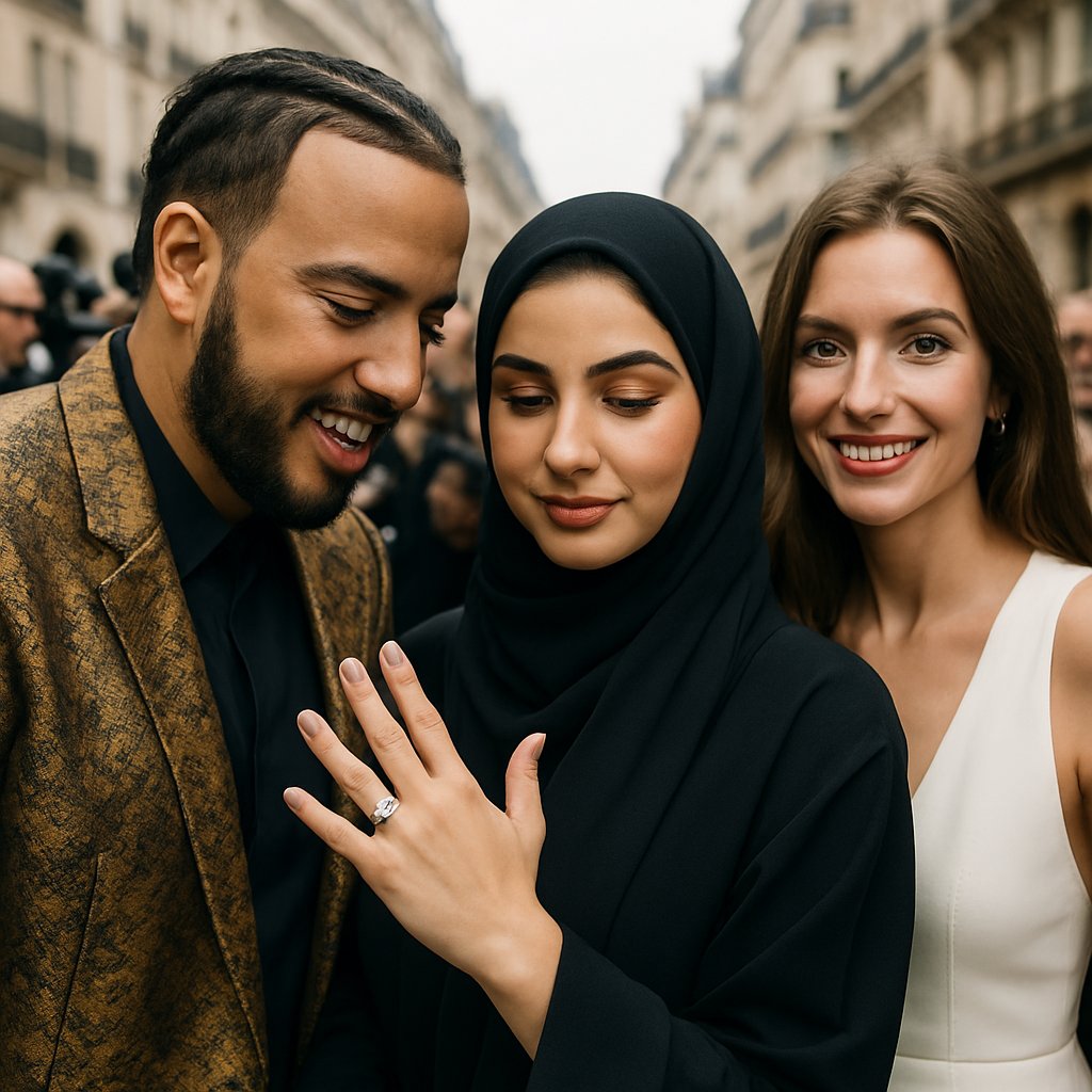 French Montana’s Paris Proposal And Dubai Princess Sheikha Mahra’s Emerald Cut Engagement Ring Break The Internet